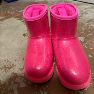 UGG Pink Fleece-Lined Boots